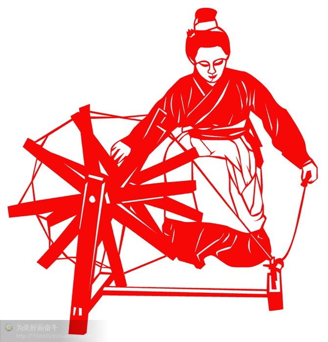 供应手纺车剪纸